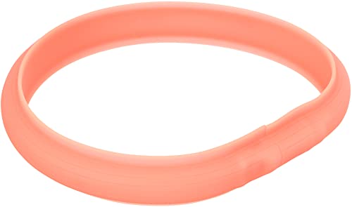 TRIXIE Leuchthalsband für Hunde L-XL koralle – Leuchtendes Hundehalsband, ideal für Spaziergänge im Dunkeln – Aufladbar und individuell einstellbar - 12674 von TRIXIE