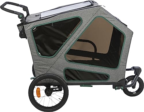TRIXIE Jogger-Umbausatz für Hundeanhänger – Frontrad mit 360°-Gelenk – macht Fahrradanhänger zum Hundebuggy – wendig, arretierbar & abnehmbar – Zubehör für Hundefahrradanhänger von TRIXIE