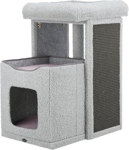 TRIXIE Junior Kratzbaum Carlita 63 cm in grau/Flieder – Katzenbaum klein auf 2 Ebenen mit Katzenhöhle, Katzenhaus mit Kratz- und Schlafmöglichkeit – gemütlich & stabil – 44441 TRIXIE Junior Kratzbaum Carlita 63 cm in grau/Flieder – Katzenbaum klein auf 2 Ebenen mit Katzenhöhle, Katzenhaus mit Kratz- und Schlafmöglichkeit – gemütlich & stabil – 44441 von TRIXIE