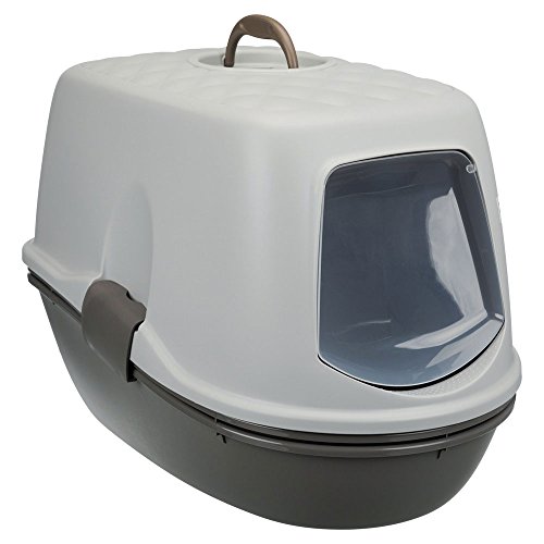 TRIXIE Katzentoilette Berto Top - Abdeckung mit Tür und Aktivkohlefilter - Siebeinsatz für einfache Reinigung - Easy Click-Verschlüsse - hellgrau/dunkelgrau - 39 × 42 × 59 cm - 40162 TRIXIE Katzentoilette Berto Top - Abdeckung mit Tür und Aktivkohlefilter - Siebeinsatz für einfache Reinigung - Easy Click-Verschlüsse - hellgrau/dunkelgrau - 39 × 42 × 59 cm - 40162 von TRIXIE