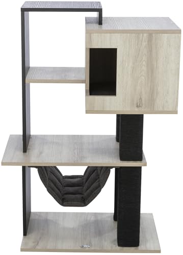 TRIXIE Kratzbaum City Style 98 cm in grau/schwarz – mehrstöckiger Katzenbaum mit gemütlicher Katzenhöhle & Hängematte, Jutestamm Kratzmöglichkei – sehr Stabiler Bodenplatte – 44724 TRIXIE Kratzbaum City Style 98 cm in grau/schwarz – mehrstöckiger Katzenbaum mit gemütlicher Katzenhöhle & Hängematte, Jutestamm Kratzmöglichkei – sehr Stabiler Bodenplatte – 44724 von TRIXIE