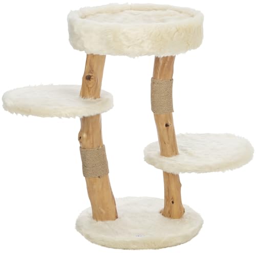 TRIXIE Kratzbaum Santo 73 cm in Creme – Katzenbaum klein auf 2 Ebenen mit Echtholz-Stämmen aus Birkenholz, Katzenhaus mit Kratz- und Schlafmöglichkeit – gemütlich & stabil – 44714 TRIXIE Kratzbaum Santo 73 cm in Creme – Katzenbaum klein auf 2 Ebenen mit Echtholz-Stämmen aus Birkenholz, Katzenhaus mit Kratz- und Schlafmöglichkeit – gemütlich & stabil – 44714 von TRIXIE
