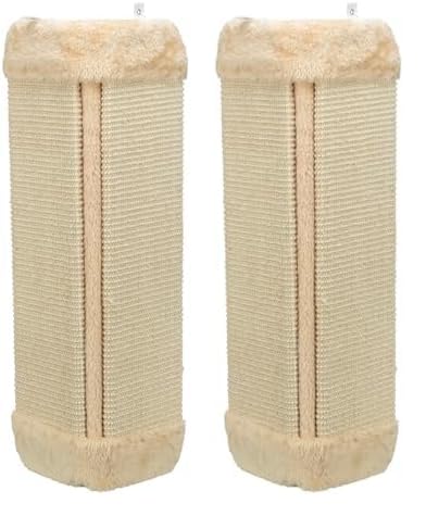 TRIXIE Kratzbrett für Zimmerecken - Sisal Kratzfläche - plüschbezogene Rückseite - Katzenminze - 32 × 60 cm - 43431 (Packung mit 2) von TRIXIE