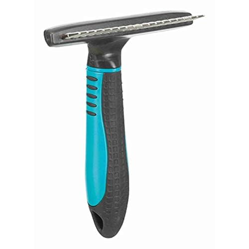 TRIXIE Langhaar-Striegel zur Pflege der Unterwolle - für diverse Felltypen - 2 cm Zinkenlänge - gummierter Kunststoffgriff - 10 x 15 cm - schwarz/blau - 23782 TRIXIE Langhaar-Striegel zur Pflege der Unterwolle - für diverse Felltypen - 2 cm Zinkenlänge - gummierter Kunststoffgriff - 10 x 15 cm - schwarz/blau - 23782 von TRIXIE