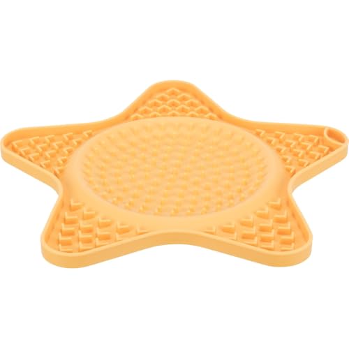 TRIXIE - Lick'n'Snack Tischdecke für Haustiere, Silikon, 23,5 cm, Gelb, rutschfest, spülmaschinenfest und gefriergeeignet von TRIXIE