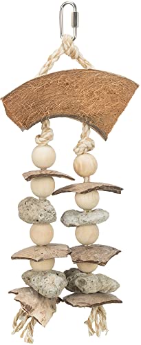 TRIXIE 'naturbelassenes Vogelspielzeug Naturspielzeug, Kokosnuss/Lavagestein, 35 cm - 58996 TRIXIE 'naturbelassenes Vogelspielzeug Naturspielzeug, Kokosnuss/Lavagestein, 35 cm - 58996 von TRIXIE