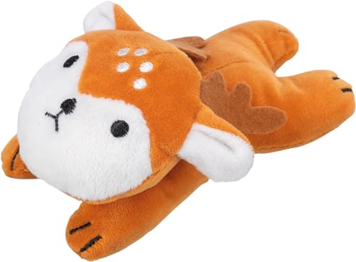 TRIXIE Plüschtier, Plüsch, Hundespielzeug, Reh, Mittelgroß, Plüschtier für Hunde aller Altersgruppen und Rassen, Indoor, Tierdruck, Polyester, 12 cm x 12 cm, Unparfümiert, Tragbar, Kauen, Spielen von TRIXIE