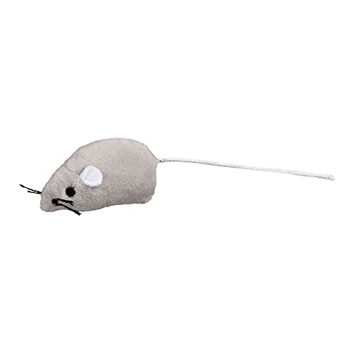 TRIXIE Plüsch-Maus für Katzen, 5 cm, grau von TRIXIE