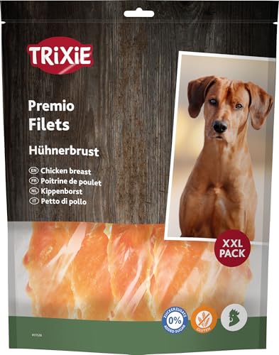TRIXIE Hundeleckerli PREMIO Hunde-Chicken Filets 1kg - Premium Leckerlis für Hunde glutenfrei - ohne Getreide & Zucker, schmackhafte Belohnung für Training & Zuhause - 31528 von TRIXIE