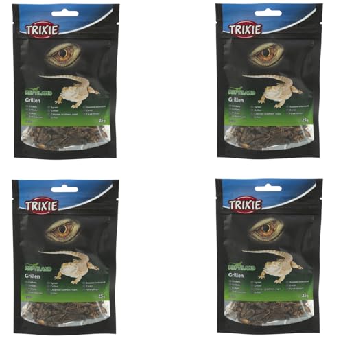 TRIXIE Reptiland Grillen | 4er Pack | 4 x 25 g | Snack für Reptilien & auch für Kleinsäuger | Proteinreich & Monoprotein | Kann als Ergänzung zum Lebendfutter dienen TRIXIE Reptiland Grillen | 4er Pack | 4 x 25 g | Snack für Reptilien & auch für Kleinsäuger | Proteinreich & Monoprotein | Kann als Ergänzung zum Lebendfutter dienen von TRIXIE