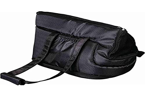 Trixie - Riva Transporttasche für Katzen und kleine Hunde – Farbe: Grau (26 x 30 x 45 cm) – Material: Polyester – Farbe: Grau / Schwarz von TRIXIE