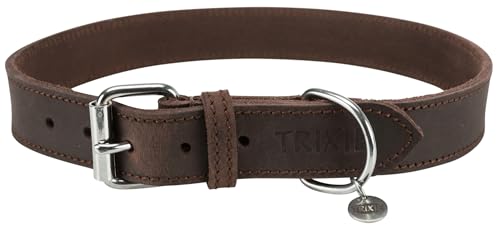 TRIXIE Rustic Fettleder-Halsband genäht - D-Ring ermöglicht kehlkopfschonendes Anleinen - Halsumfang 57 - 66 cm - braun - 19009 TRIXIE Rustic Fettleder-Halsband genäht - D-Ring ermöglicht kehlkopfschonendes Anleinen - Halsumfang 57 - 66 cm - braun - 19009 von TRIXIE