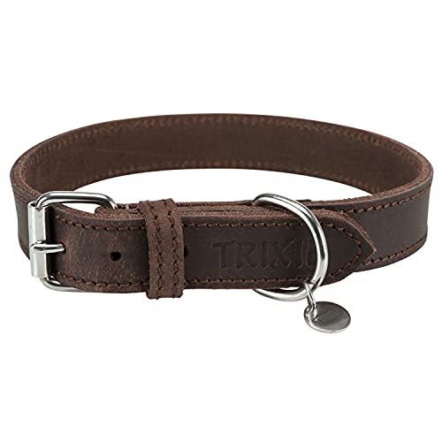 TRIXIE Rustic Fettleder-Halsband - D-Ring schont Kehlkopf - Halsumfang 42 - 48 cm - dunkelbraun - 19007 TRIXIE Rustic Fettleder-Halsband - D-Ring schont Kehlkopf - Halsumfang 42 - 48 cm - dunkelbraun - 19007 von TRIXIE