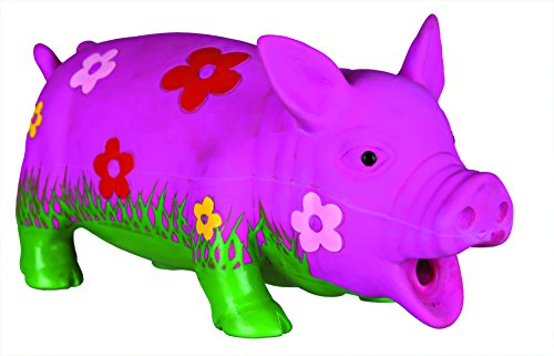 Trixie Schwein mit Blumen & Tierstimme Latex 20 cm von TRIXIE