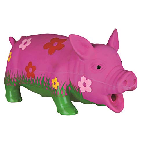 Trixie Schwein mit Blumen & Tierstimme Latex 20 cm von TRIXIE