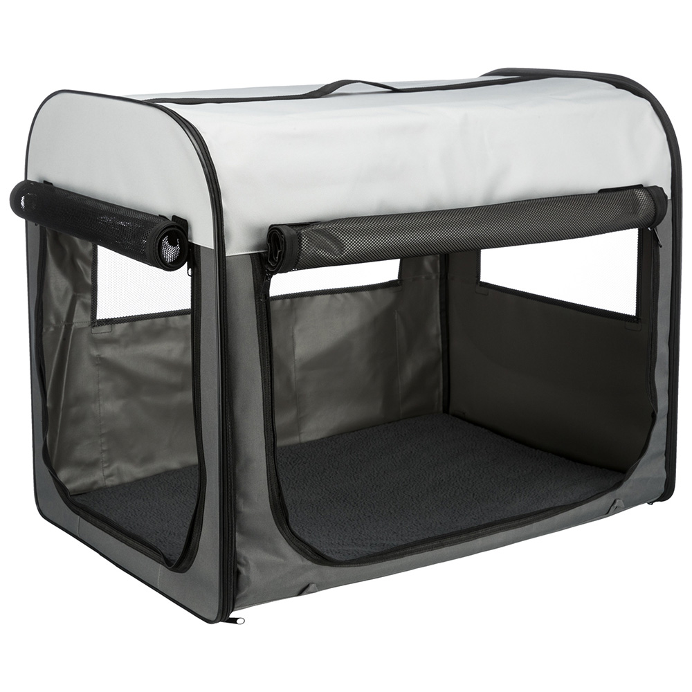 TRIXIE Soft Kennel Basic - M: 55 x 65 x 80 cm, dunkelgrau/hellgrau TRIXIE Soft Kennel Basic - M: 55 x 65 x 80 cm, dunkelgrau/hellgrau von TRIXIE