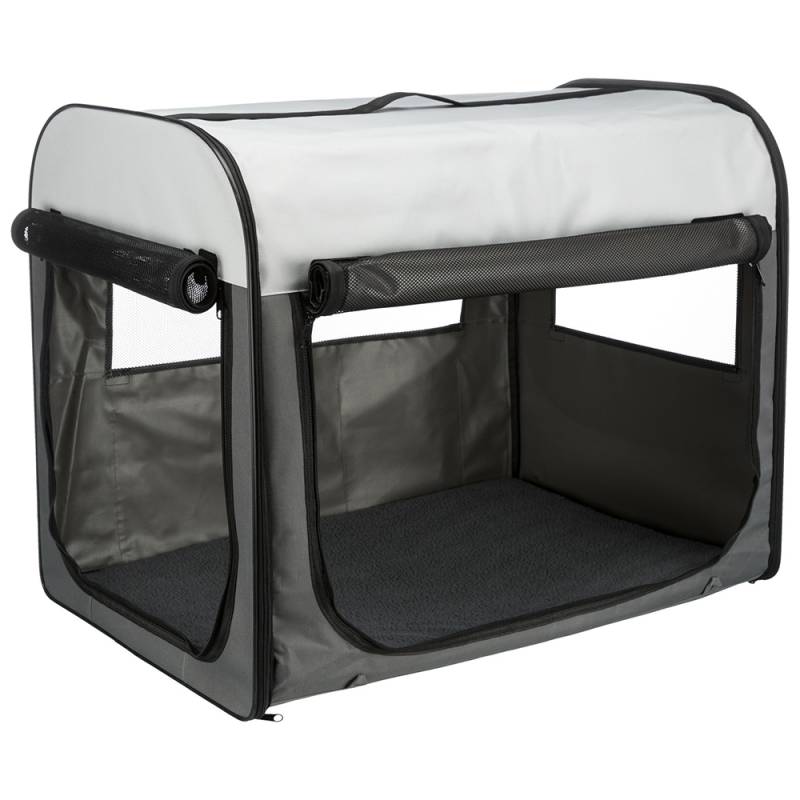 TRIXIE Soft Kennel Basic - M: 55 x 65 x 80 cm, dunkelgrau/hellgrau von TRIXIE