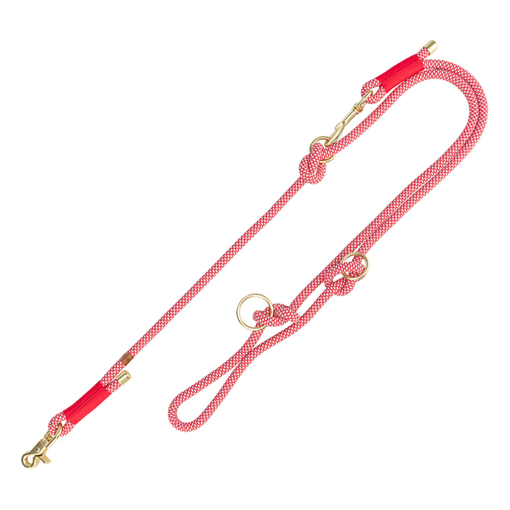 TRIXIE Soft Rope Verlängerungsleine - S–XL: 2,00 m/ø 10 mm, rot/creme von TRIXIE
