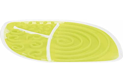 Lick'n'Snack Platte, blattform, TPR/PP, 28 × 21 cm, Lime/grau von TRIXIE