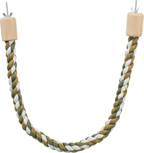 TRIXIE Tau-Sitzstange für Ziervögel - formbare Drahtverstärkung - praktische Schraubbefestigung - reine Baumwolle - beliebig positionierbar - 37 cm/ø 16 mm - 5160 von TRIXIE