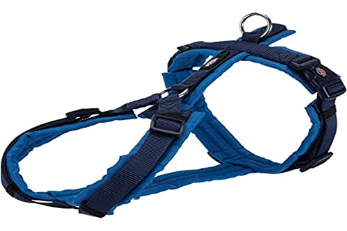 TRIXIE Trekkinggeschirr, New Premium, XL: 80-97 cm/25 mm, Indigo/Kobaltblau, Hund von TRIXIE