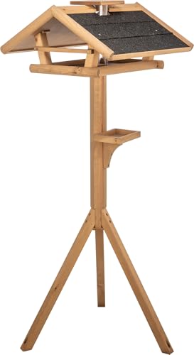 TRIXIE Vogelfutterhaus mit Ständer - Silo mit abnehmbarem Deckel hält Futter trocken & sauber - 4 Sitzstangen, auch für Meisenknödel - Futtertisch für Bodenfresser - 55 × 27 × 53 cm - 1,40 m - 55809 TRIXIE Vogelfutterhaus mit Ständer - Silo mit abnehmbarem Deckel hält Futter trocken & sauber - 4 Sitzstangen, auch für Meisenknödel - Futtertisch für Bodenfresser - 55 × 27 × 53 cm - 1,40 m - 55809 von TRIXIE