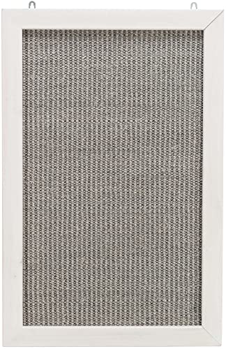 TRIXIE Wandbefestigte Schaber - Kratzbrett zur Wandmontage, 38 × 58 cm, Grau-Weiß von TRIXIE