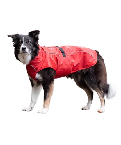 TRIXIE Regenmantel Vimy für Hunde rot XS - Bauchumfang: 24-41 cm – Hunde-Regenjacke mit reflektierenden Elementen für mehr Sichtbarkeit im Dunkeln – bequem & verstellbar - 680221 von TRIXIE