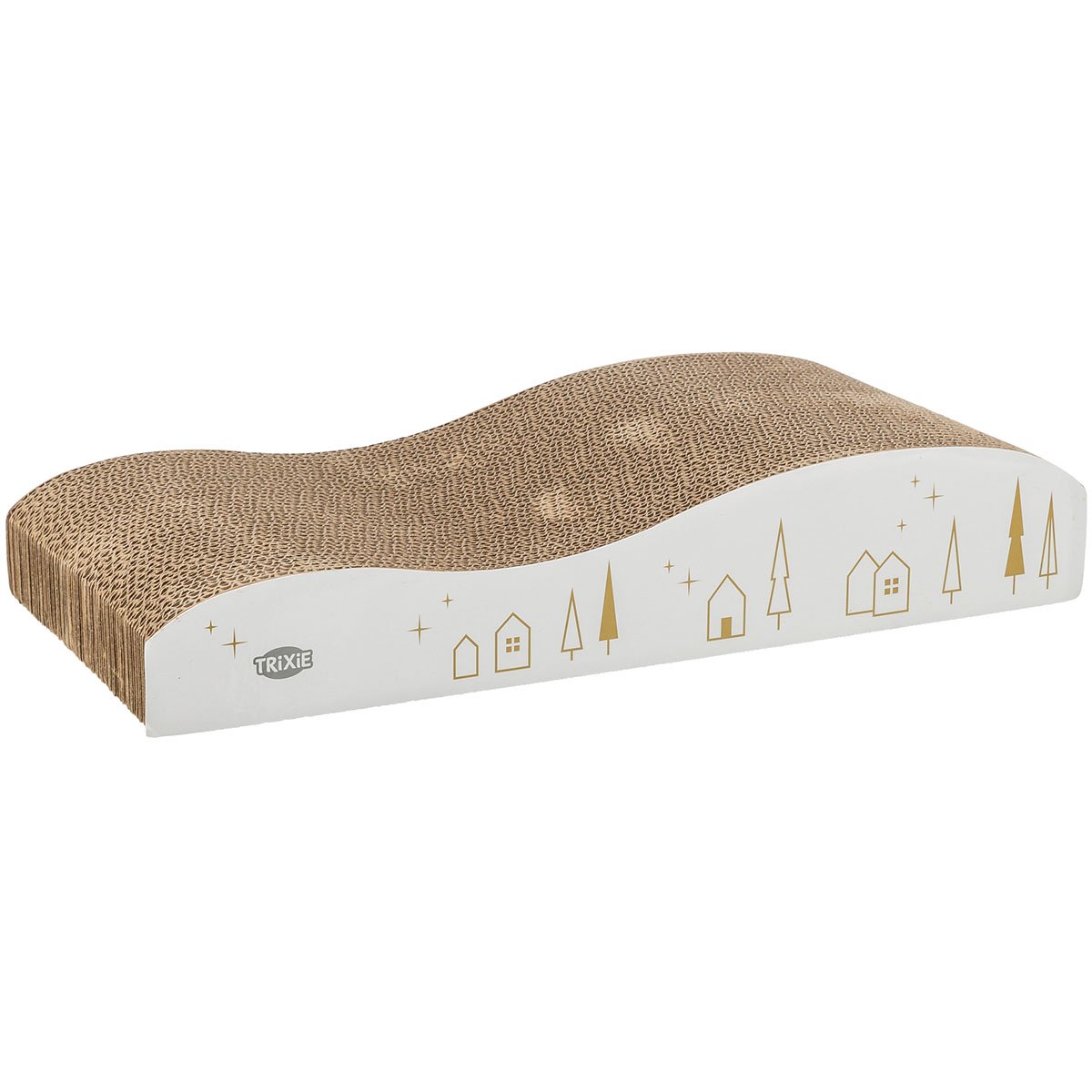 TRIXIE Xmas Kratzpappe, 43,5 × 8 × 20cm, weiß/gold TRIXIE Xmas Kratzpappe, 43,5 × 8 × 20cm, weiß/gold von TRIXIE