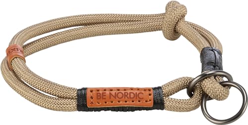 TRIXIE Zug-Stopp Hundehalsband BE Nordic L Sand/schwarz– bequemes Hundehalsband große Hunde mit Zugbegrenzung - robust & elegant – 17284 von TRIXIE