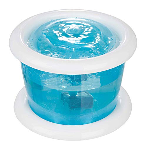 TRIXIE elektronischer Wasserspender "Trinkbrunnen Bubble Stream, Kunststoff, 3 l/ø 25 × 16 cm, blau/weiß" - 24464 von TRIXIE