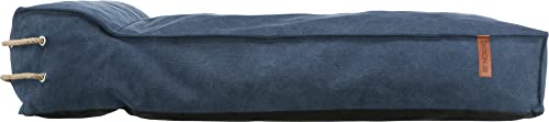 TRIXIE hochwertiges und robustes Hundekissen "BE NORDIC Kissen Föhr, mit Rand, 80 × 60 cm, dunkelblau"- 37463 von TRIXIE