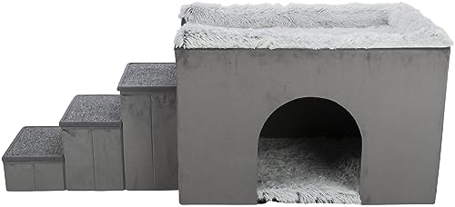 TRIXIE Höhle Harvey mit Treppe, 154 × 60 × 60 cm, grau/weiß-schwarz TRIXIE Höhle Harvey mit Treppe, 154 × 60 × 60 cm, grau/weiß-schwarz von TRIXIE