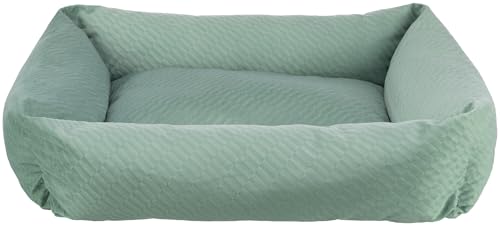 TRIXIE Hundebett Alena 80×60 cm in salbei – eckiges Kuschelbett mit weichem Samtbezug, Hundekorb für mittelgroße Hunde, fest integriertes Kissen, rutschfester Boden - weich & waschbar - 37793 TRIXIE Hundebett Alena 80×60 cm in salbei – eckiges Kuschelbett mit weichem Samtbezug, Hundekorb für mittelgroße Hunde, fest integriertes Kissen, rutschfester Boden - weich & waschbar - 37793 von TRIXIE