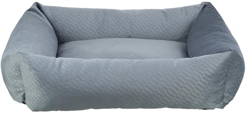 TRIXIE Hundebett Alena 60x50 cm in blau-grau – Kuschelbett mit weichem Samtbezug, Hundekorb für kleine Hunde, fest integriertes Kissen, rutschfester Boden - weich & waschbar - 37790 TRIXIE Hundebett Alena 60x50 cm in blau-grau – Kuschelbett mit weichem Samtbezug, Hundekorb für kleine Hunde, fest integriertes Kissen, rutschfester Boden - weich & waschbar - 37790 von TRIXIE