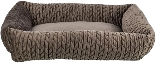 TRIXIE Hundebett Livia 80x60 cm in grau – eckiges Kuschelbett mit weichem Samtbezug, Hundekorb für kleine Hunde, fest integriertes Kissen, Rutschfester Boden - weich & waschbar - 37303 TRIXIE Hundebett Livia 80x60 cm in grau – eckiges Kuschelbett mit weichem Samtbezug, Hundekorb für kleine Hunde, fest integriertes Kissen, Rutschfester Boden - weich & waschbar - 37303 von TRIXIE
