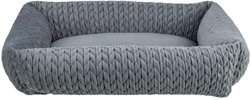 TRIXIE Hundebett Livia 65x50 cm in grau – eckiges Kuschelbett mit weichem Samtbezug, Hundekorb für kleine Hunde, fest integriertes Kissen, Rutschfester Boden - weich & waschbar - 37302 TRIXIE Hundebett Livia 65x50 cm in grau – eckiges Kuschelbett mit weichem Samtbezug, Hundekorb für kleine Hunde, fest integriertes Kissen, Rutschfester Boden - weich & waschbar - 37302 von TRIXIE