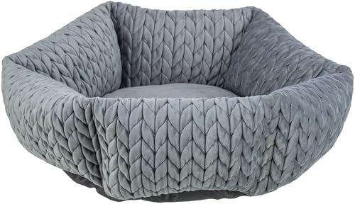 TRIXIE Hundebett rund Livia ø 50 cm in grau – Hundebett rund mit weichem Samtbezug, Hundekorb für kleine Hunde, fest integriertes Kissen, Rutschfester Boden - weich & waschbar - 37306 TRIXIE Hundebett rund Livia ø 50 cm in grau – Hundebett rund mit weichem Samtbezug, Hundekorb für kleine Hunde, fest integriertes Kissen, Rutschfester Boden - weich & waschbar - 37306 von TRIXIE