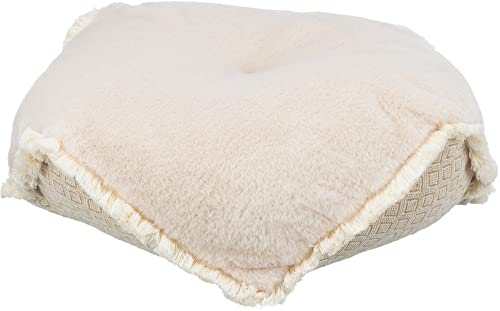 TRIXIE kuscheliges Bett für Hunde und Katzen im angesagten Boho-Design Kissen Boho, ECKIG, 70 × 70 cm, BEIGE - mit abnehmbarem, waschmaschinengeeignetem Bezug - 38216 von TRIXIE