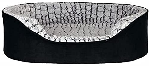 TRIXIE orthopädisches Hundebett Vital Lino 110 × 92 cm in schwarz/grau - hochwertiges Hundekissen mit Memory Schaum - Hundekorb für mittelgroße Hunde - gelenkschonend und entlastend - 37253 von TRIXIE