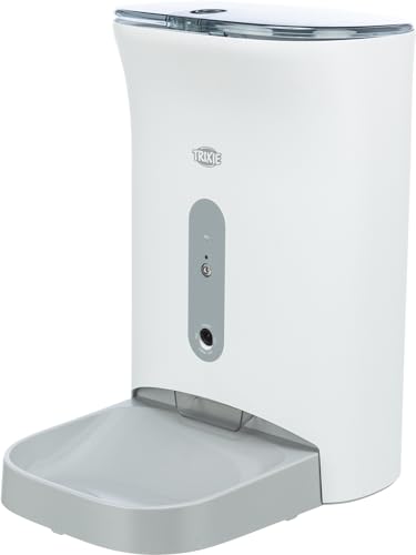 TRIXIE praktischer Futterautomat TX8 SMART 2.0, 4,5 l/24 × 38 × 19 cm, weiß/grau - 24344 von TRIXIE
