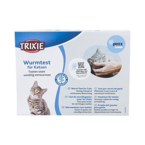 TRIXIE praktischer Wurmtest für Katzen, für Zuhause, 19,5 × 15 × 2 cm - 24203 von TRIXIE