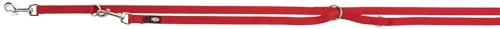 TRIXIE Hundeleine Premium XS–S, 2,00 m 15 mm in rot - verstellbare Leine mit belastbaren Gurtband - für sehr kleine bis kleine Hunde - 200403 von TRIXIE