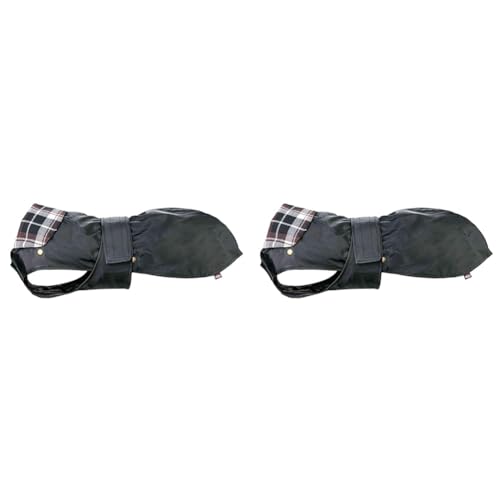 TRIXIE wasserabweisender Hundemantel Mantel Paris, S: 36 cm, schwarz - 30502 (Packung mit 2) von TRIXIE