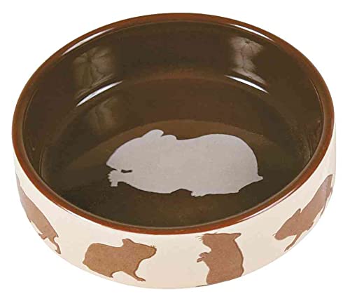 TRIXIE TX-60733 Ceramic Bowl for Rabbit 250 ml 11 cm, [April 21, 2023, Mehrfarbig, Kaninchen von TRIXIE