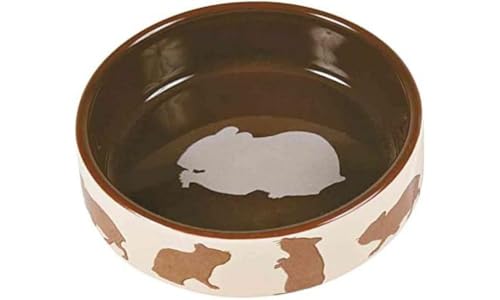 TRIXIE TX-60733 Ceramic Bowl for Rabbit 250 ml 11 cm, [April 21, 2023, Mehrfarbig, Kaninchen von TRIXIE