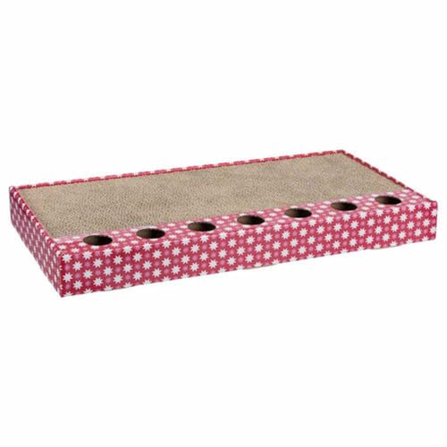 Trixie Katzen-Kratzer mit Spielzeug, 48X25cm Pink Trixie Katzen-Kratzer mit Spielzeug, 48X25cm Pink von TRIXIE