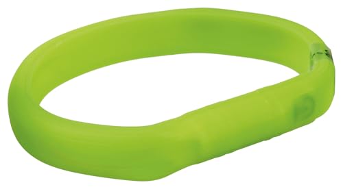 TRIXIE Leuchthalsband für Hunde M-L grün – Leuchtendes Hundehalsband, ideal für Spaziergänge im Dunkeln – Aufladbar und individuell einstellbar - 12684 von TRIXIE