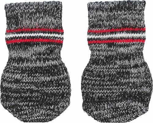 Trixie 19501 Hundesocken, Anti-Rutsch, XS–S, 2 St., grau von TRIXIE