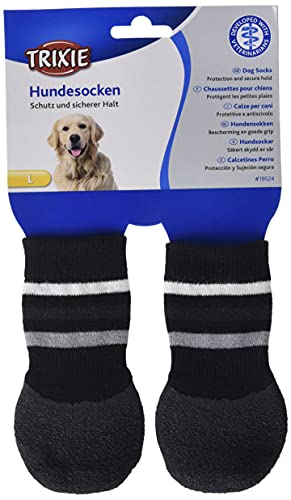 Trixie 19524 Hundesocken, Anti-Rutsch, L, 2 St., schwarz von TRIXIE